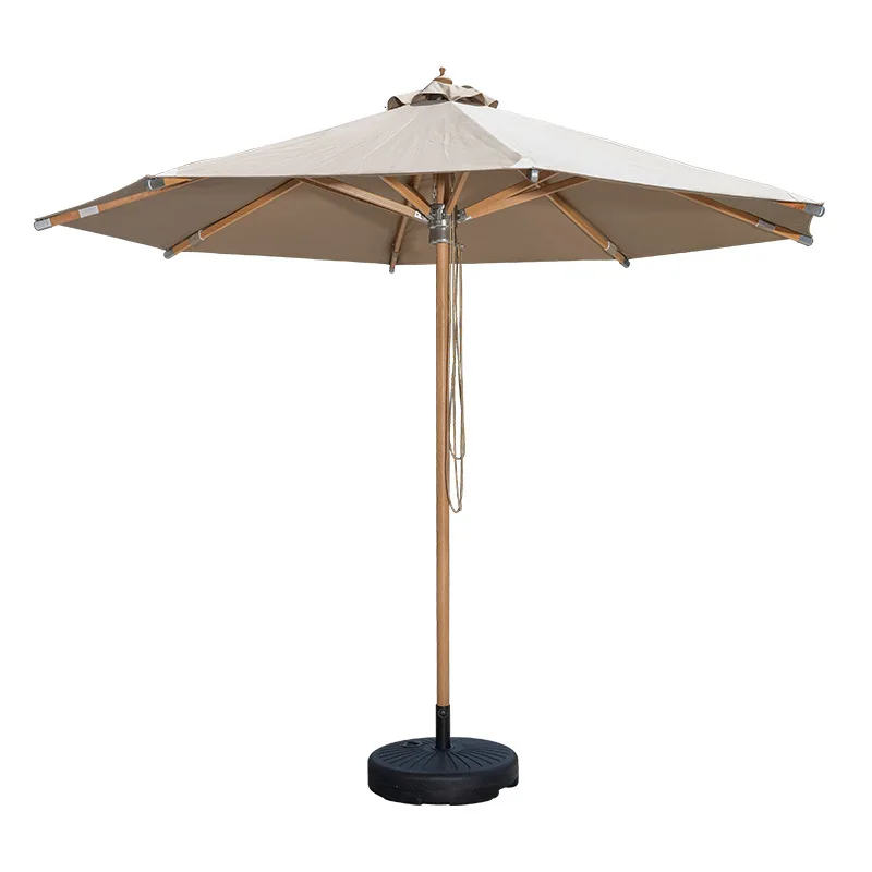 

Outdoor Teak Wooden Parasol for Garden Patio Furniture Courtyard Hotel & Park Use Patio Umbrellas & Bases