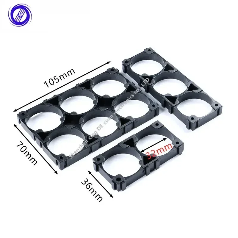 10pcs 32650 32700 32900 lithium Battery Case Holder Bracket 1x2 1x3 2x3 Cell Safety Anti Vibration Plastic Brackets 1*2 1*3 2*3