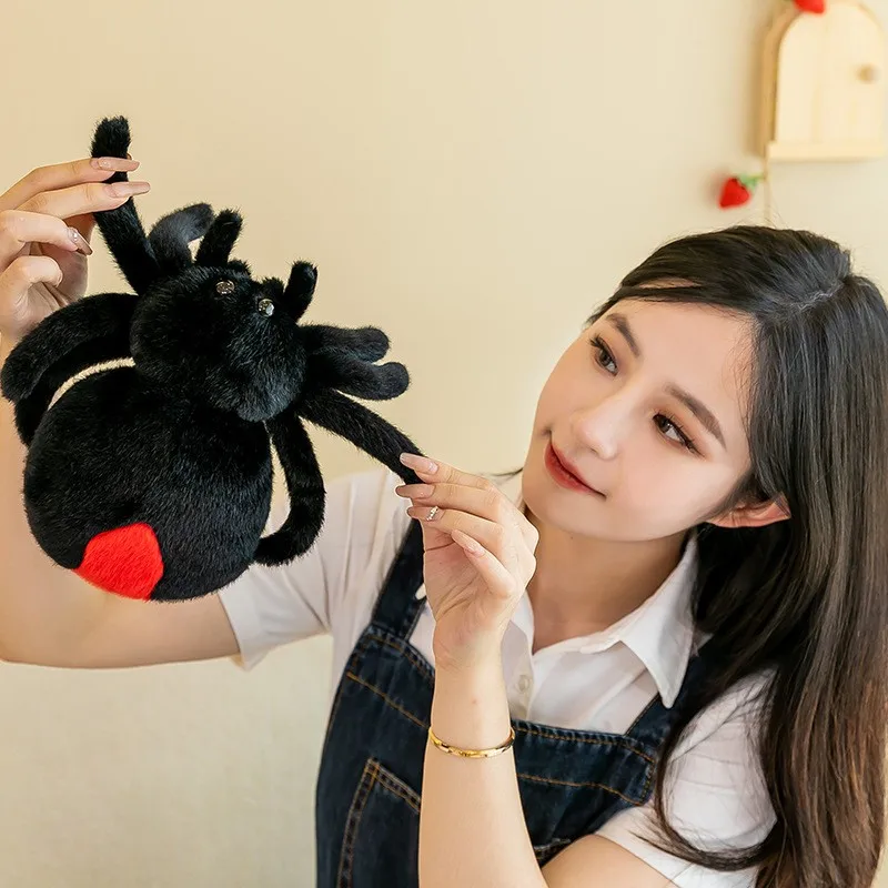 Lifelike Insect Animal Cartoon Spider Simulation Cute Stuffed Plush Toy Peluche Doll For Children Hollaween Party Decor Gifts