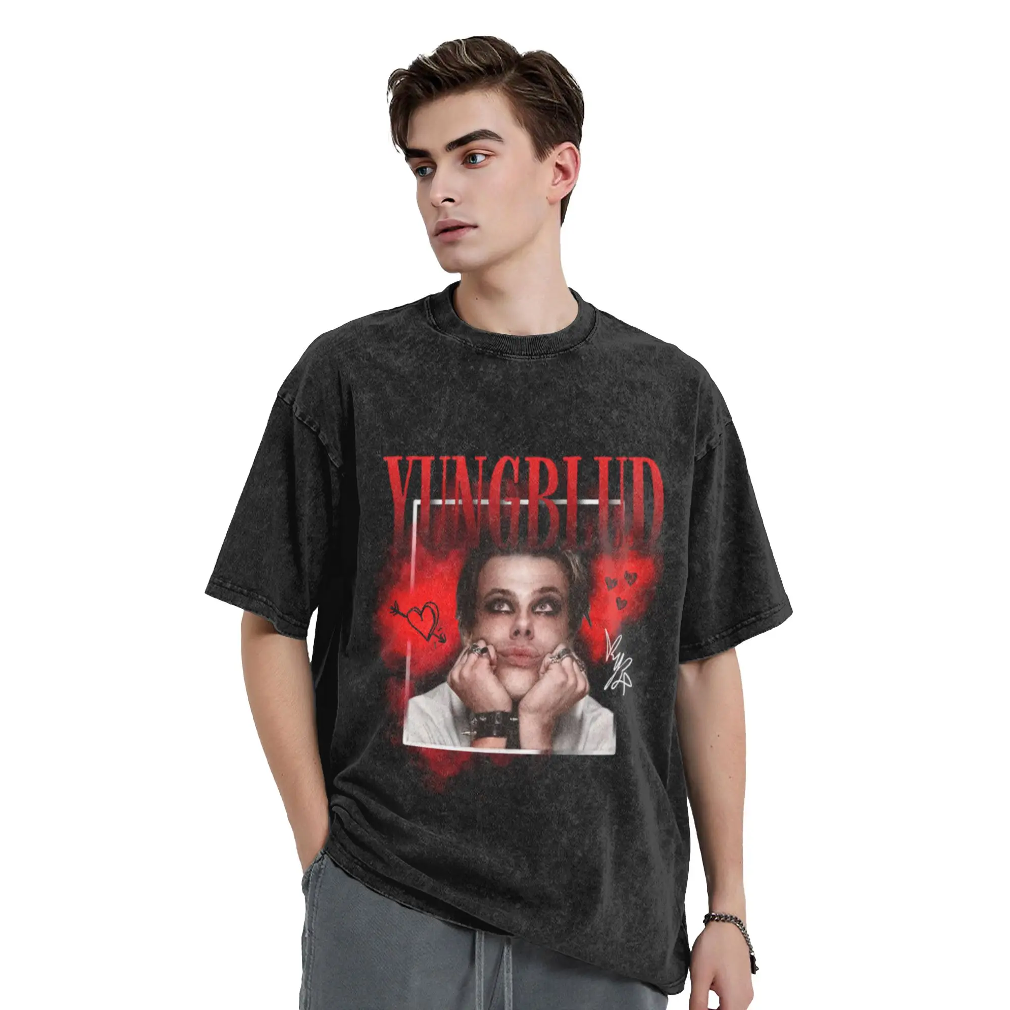 YUNGBLUD 90s style t-shirt Unique Trendy A T-Shirt Oversized Short Sleeve Men's Women's Cotton Tees Tops