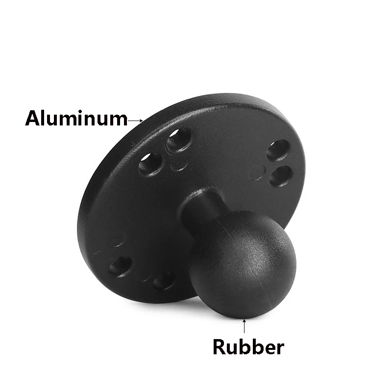 Aluminiowa podstawa kulowa 1 cal/25 mm z okrągłą płytką AMPS, kompatybilna z ramką RAM Mount z podwójnym gniazdem do mocowania echosondy/GPS. — zdjęcie produktu 3