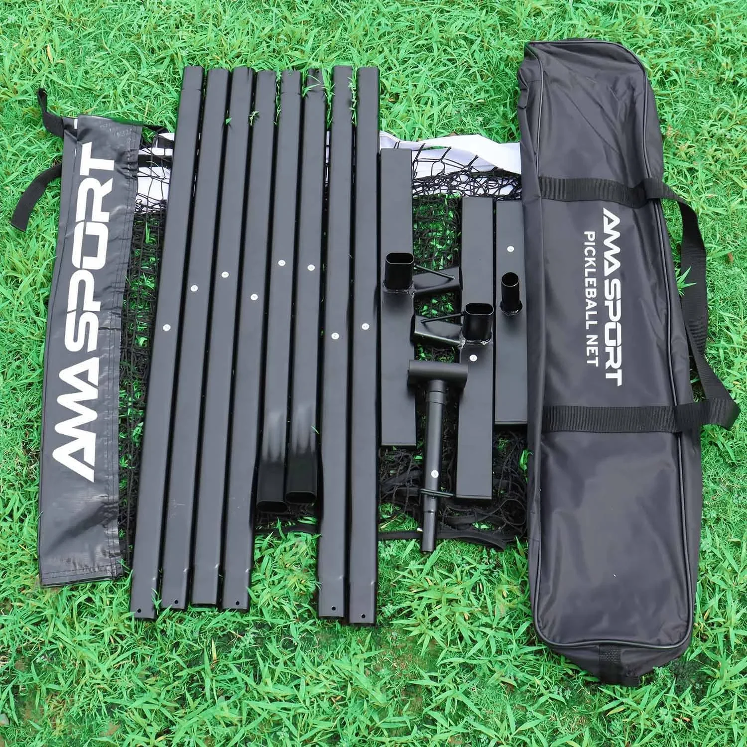 

Amasport Professional Procourt Pickleball Net System 22FT With Oval Steel Tube Poles And Carry Bag