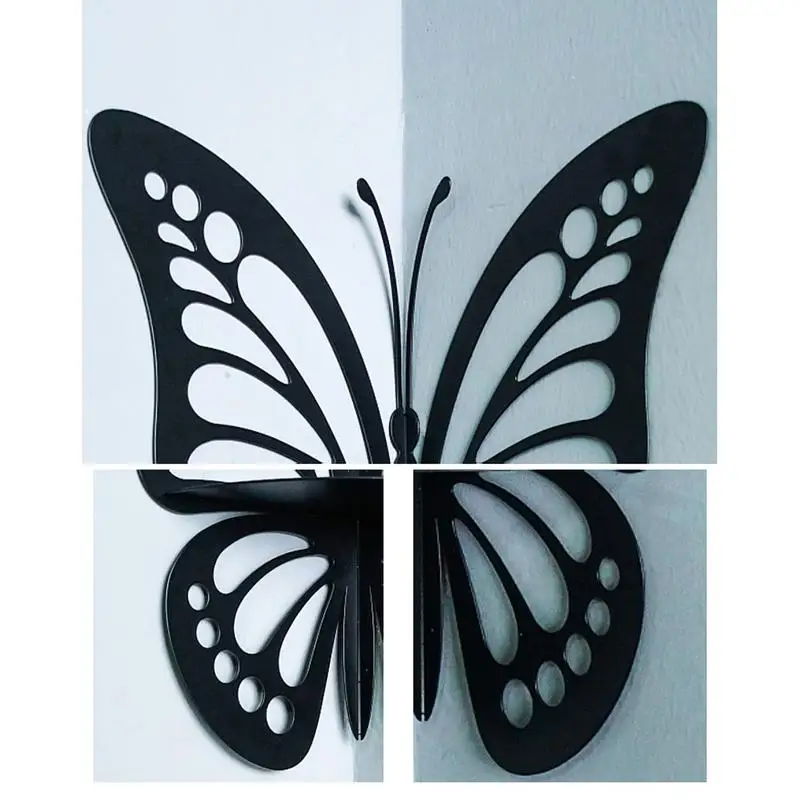 Butterfly Wrought Iron Storage Rack Shelving Floating Storage Rack For Wall Mount Bedromroom Decorations Hollow Display Shelf