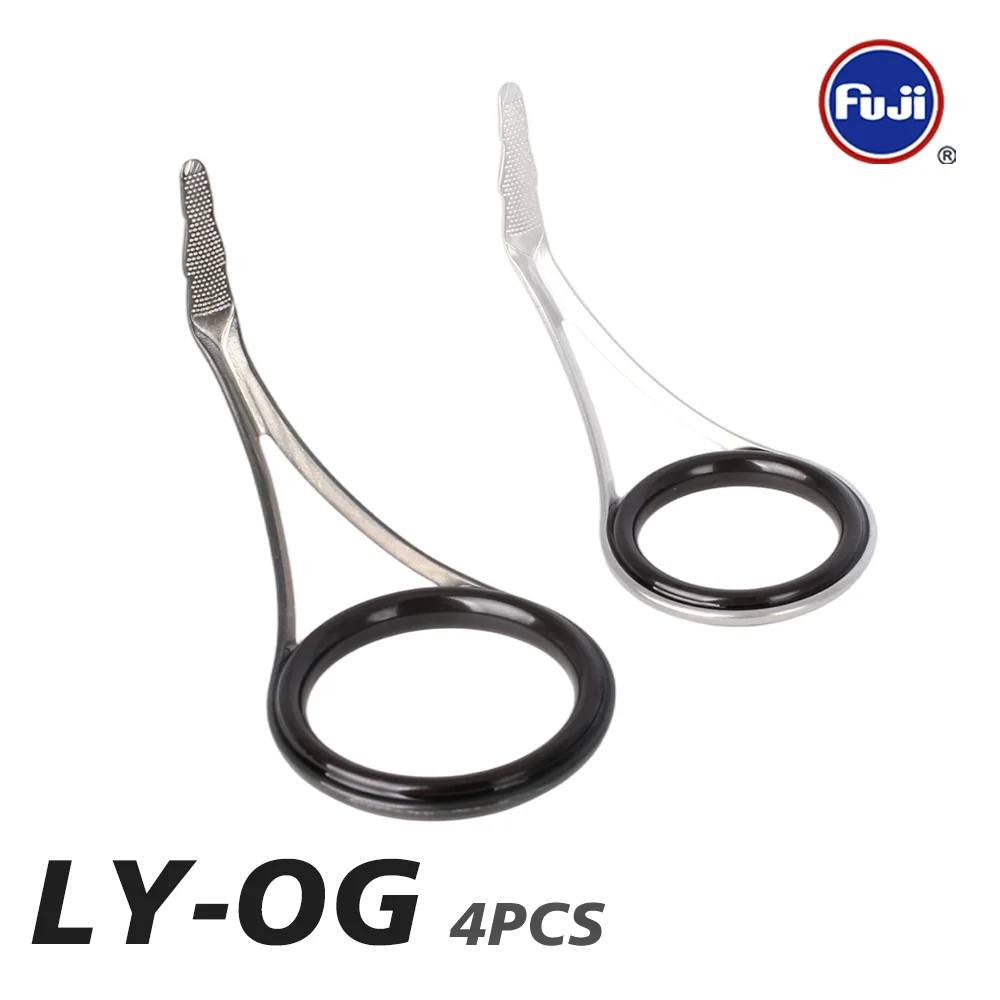Original Fuji LYOG Guide Fishing Rod Guides O Ring For Spinning Light Boat Rod DIY Rod Building Repair Components 4PCS