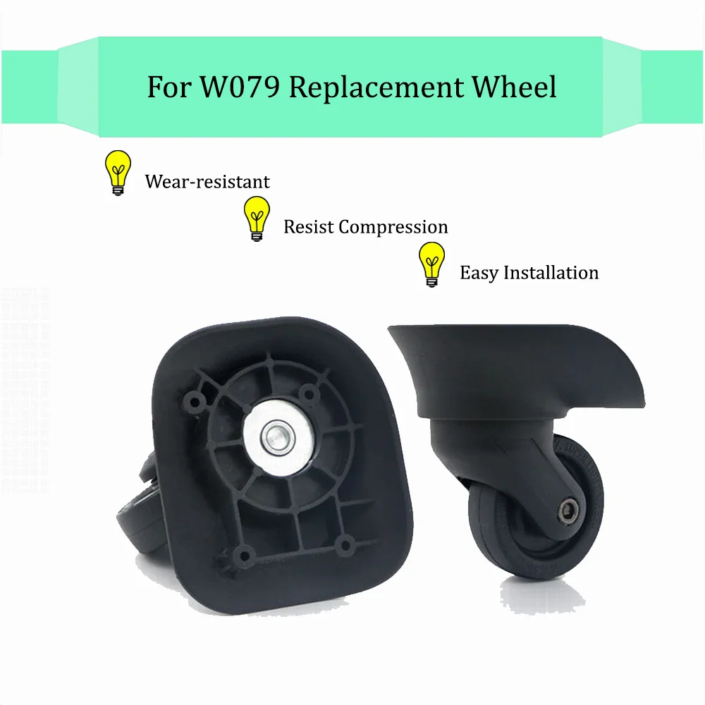 

For W079 Universal Flexible Wheel Trolley Case Wheel Replacement Luggage Pulley Sliding Casters wear-resistant Repair