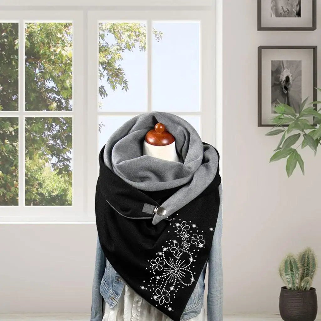 Retro Style Neckerchief Scarf Triangle Casual Shawl Blanket Warm