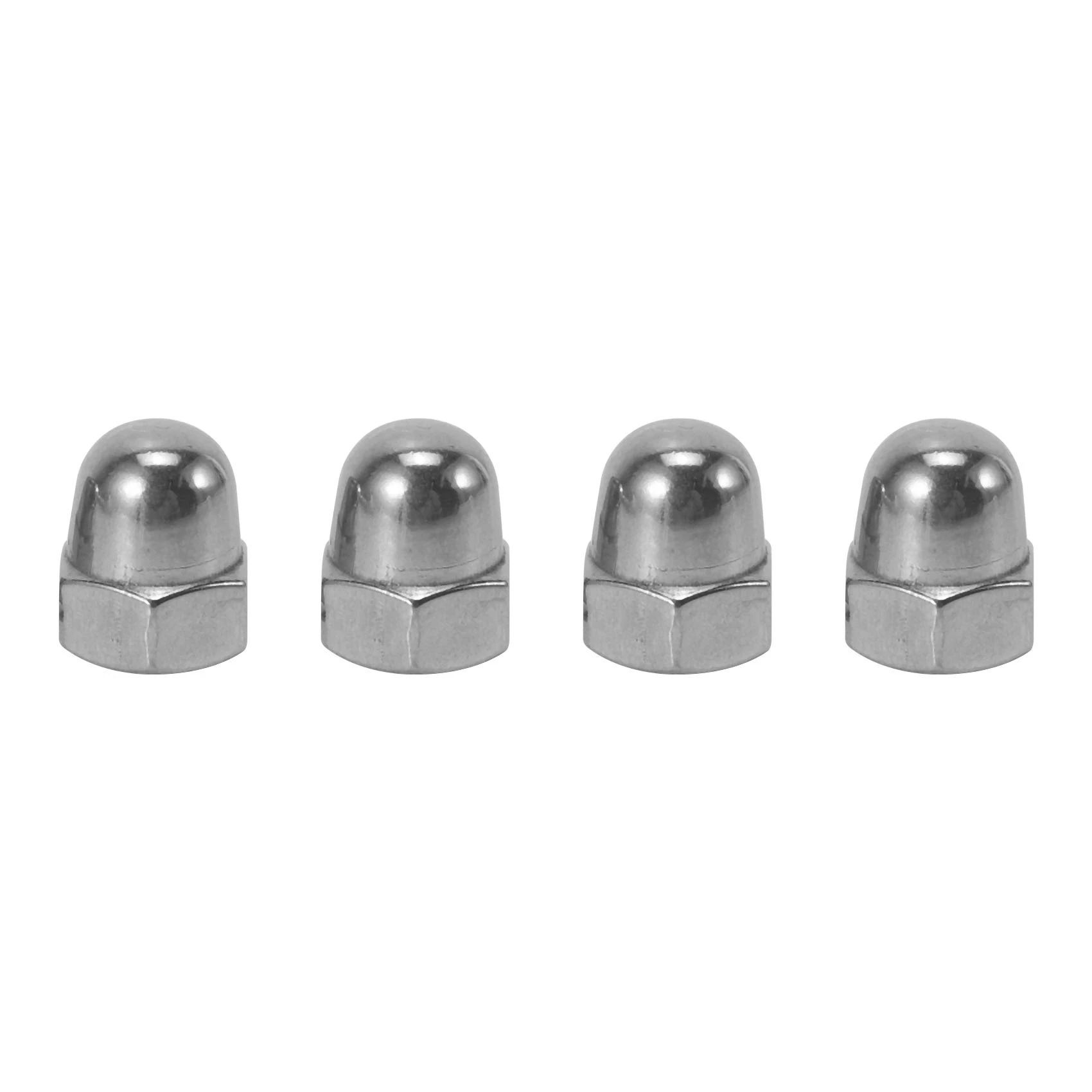 A74E-M6 Thread Dia Dome Head 304 Stainless Steel Cap Acorn Hex Nuts 40Pcs
