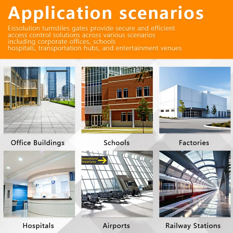 custom.Eissolution Entrance Pedestrian Access Control QR Code Face Recognize Office Sliding Barrier Turnstile Manufac