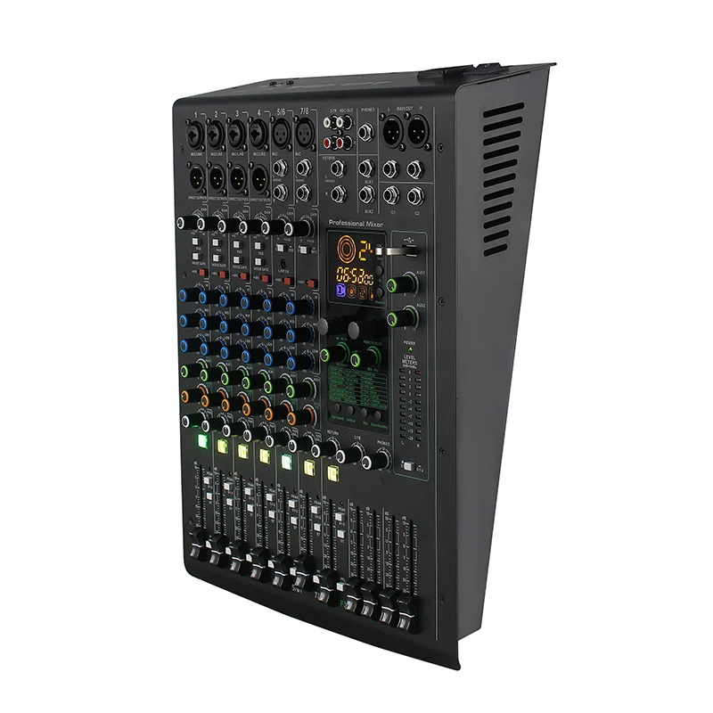 Factory wholesale professional 8 channels dj mixer controller 24 dsp Mixing Console Usb Audio Mixer