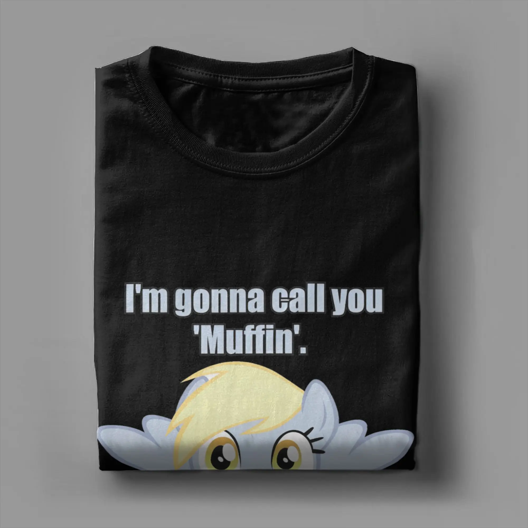 Muffins Derpy Hooves T Shirts Men's  Cotton Fun T-Shirt Crewneck  Tees Short Sleeve Clothing Original view 4