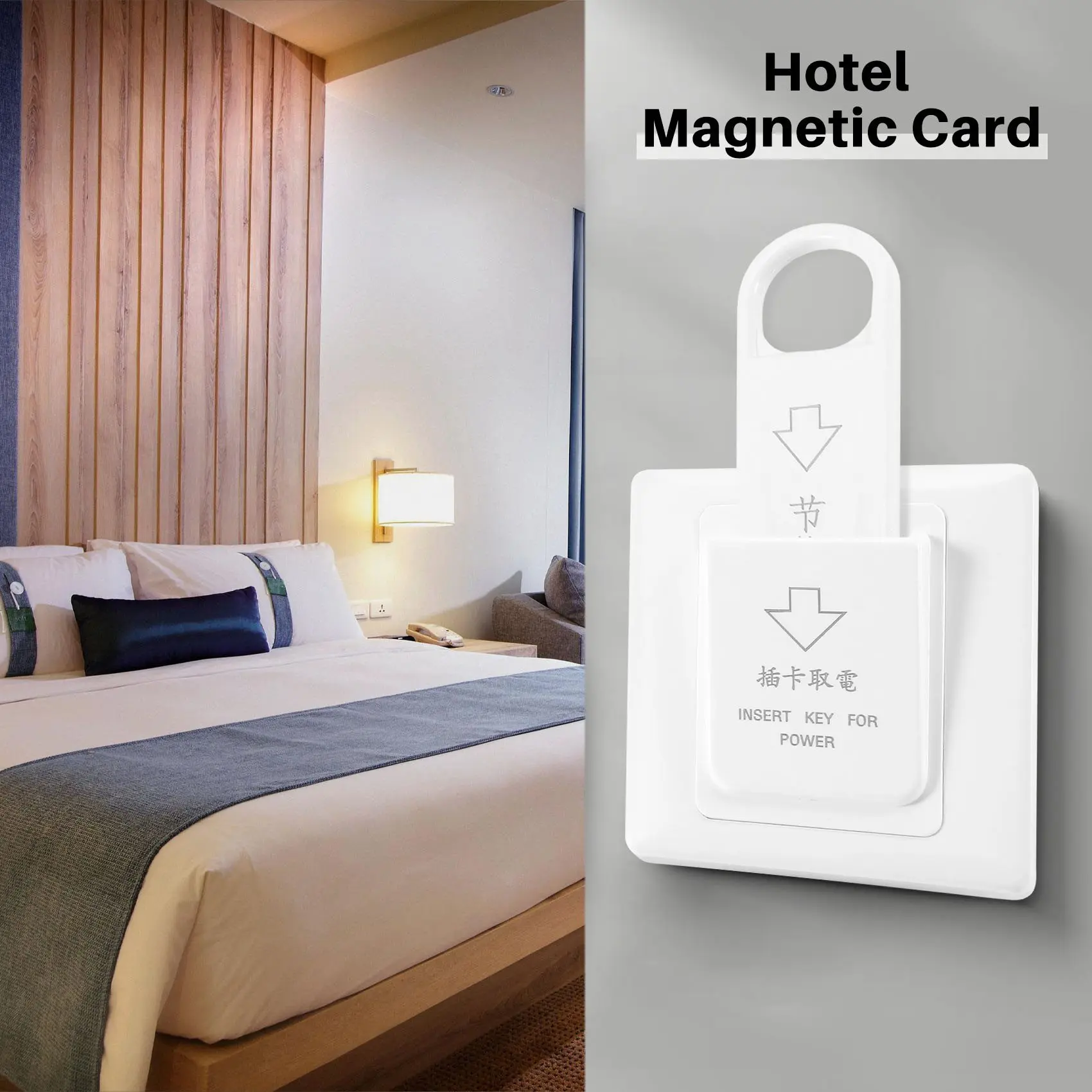 High Grade Hotel Magnetic Card Switch Energy Saving Switch Insert Key For Power