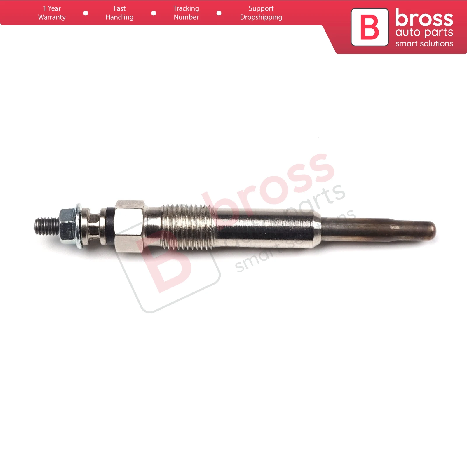 Bross Auto Parts BGP31 1 Piece Heater Glow Plugs GX84, 7700100586, 0100226238 for Honda Renault Rover 1.9-2.0-2.2 Fast Shipment