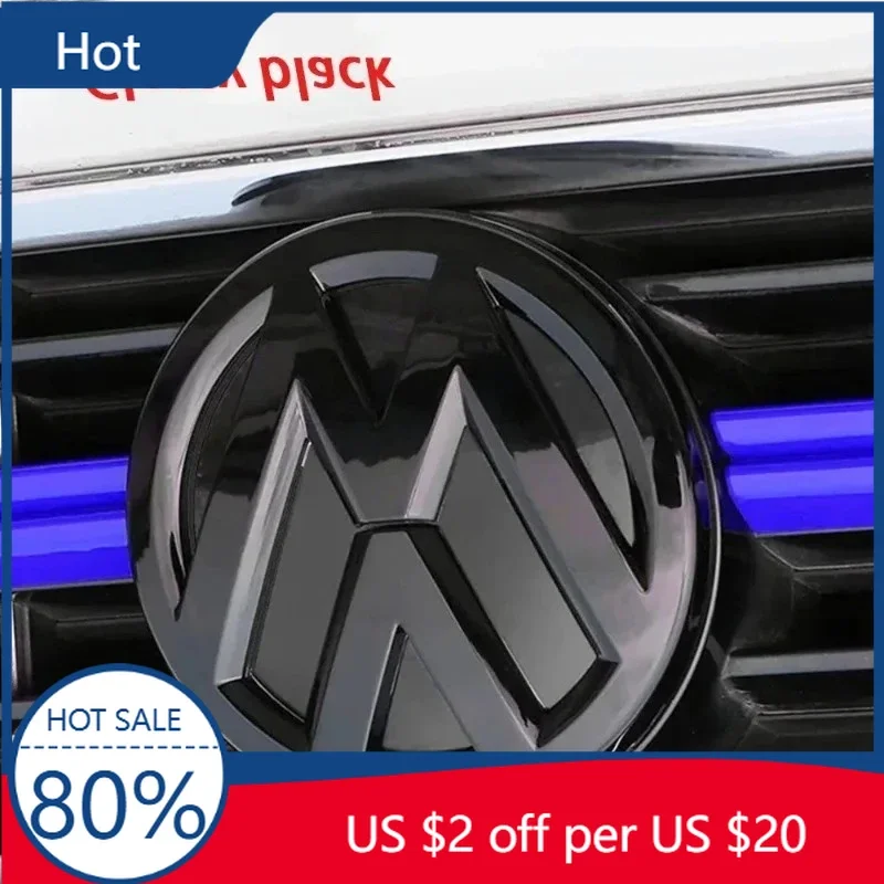 

New For VW VOLKSWAGEN New Emblems 2Pcs Car Front Grill/Rear Emblem Lid Covers Logo Sticker For Volkswagen VW GOLF 5 6