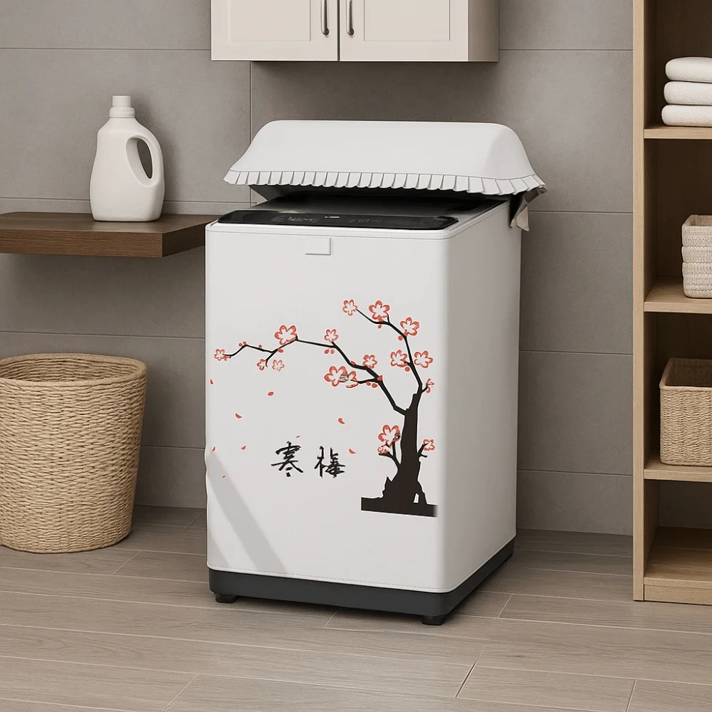 غطاء قماش مقاوم للماء غطاء الغسالة مضاد للغبار والبوليستر غطاء مقاوم للغبار واقي من الشمس غطاء علوي مفتوح ديكور المنزل