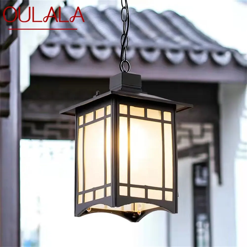 

OULALA Classical Pendant Light Retro Modern Outdoor LED Lamp Waterproof for Home Corridor Decoration