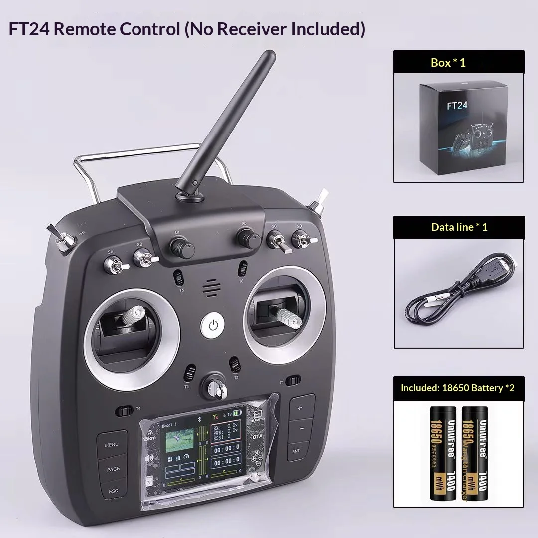 SIYI FT24 15KM Remote Control Transmitter for RC Airplane FPV Car Boat, Support TBS Crossfire R9M External RF Module Expansion