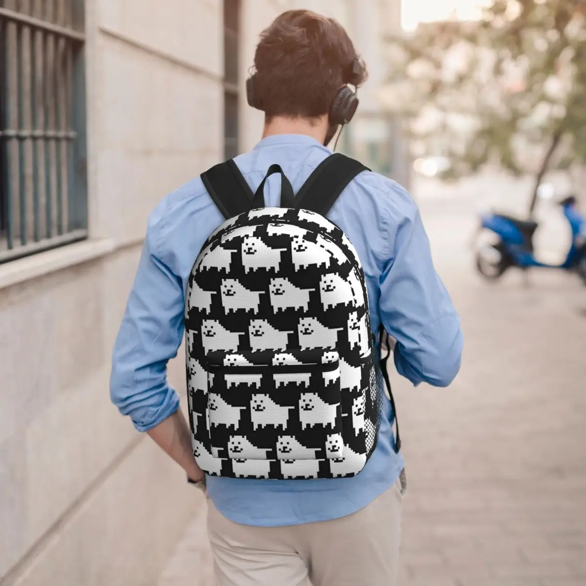 Annoying Dog In Space Undertale Toby Video Game Rpg Backpack Student BookBag School Bag Computer Shoulder Bags for Men Women