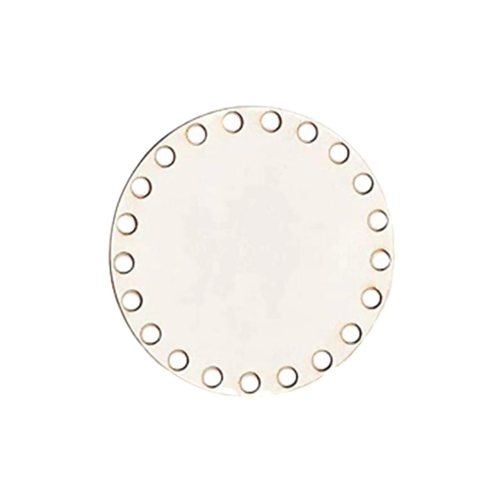 Unfinished Wood Round Crochet Basket Bottom Shaper Pad for DIY Weaving Bag Backpack Handbag Supply
