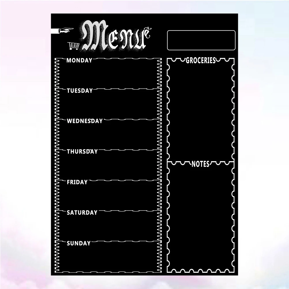 

1pc Magnetic Weekly Planner Dry Erase Whiteboard Refrigerator Sticker To-Do List Organizer 9 Grids Reusable Pet Material