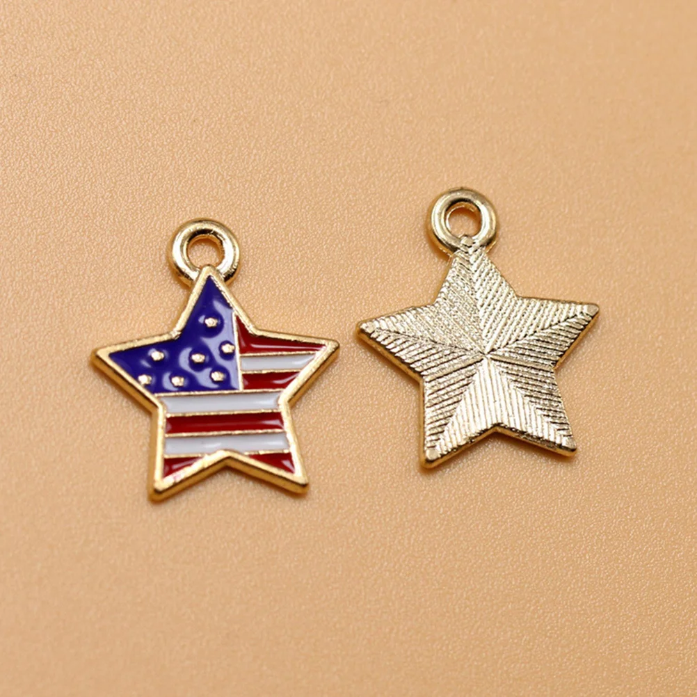 

30Pcs Five-Pointed Star Alloy Pendants DIY Jewelry Accessories Necklace Bracelet Keychain Decoration Party Supplies