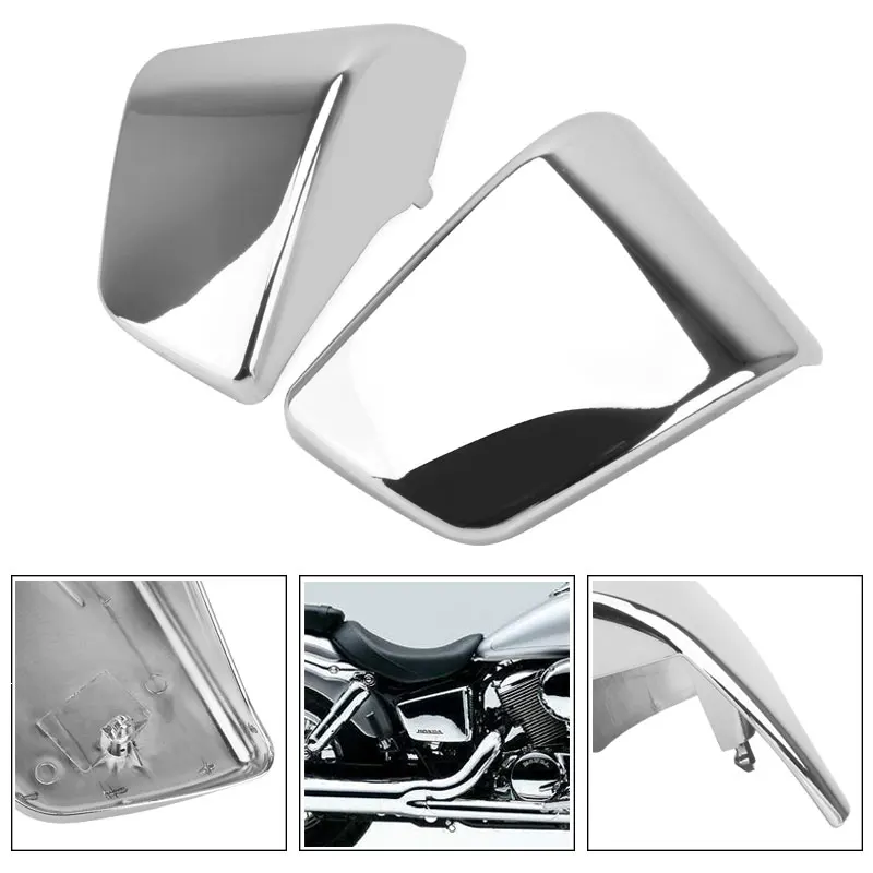 

For Honda 1997-2003 1998 1999 2000 Shadow ACE VT400 VT750 VT 400 750 Motorcycle Black Chrome Battery Side Fairing Covers Cap