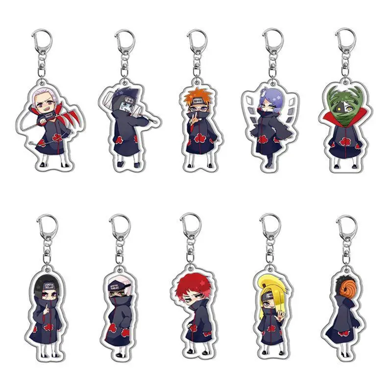 Naruto Schlüsselanhänger Hatake Kakashi und Uchiha Sasuke, niedlicher Cartoon-Schulrucksack-Anhänger, trendiges und personalisiertes Paar-Accessoire. – Detail 2