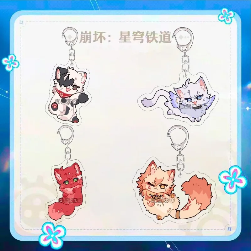 Honkai:Star Rail Phainon Mydei Cat Style Acrylic Lanyard For IPhone/Xiaomi/Huawei Mobile Phone Case Keychain KeyChain Cover Hang