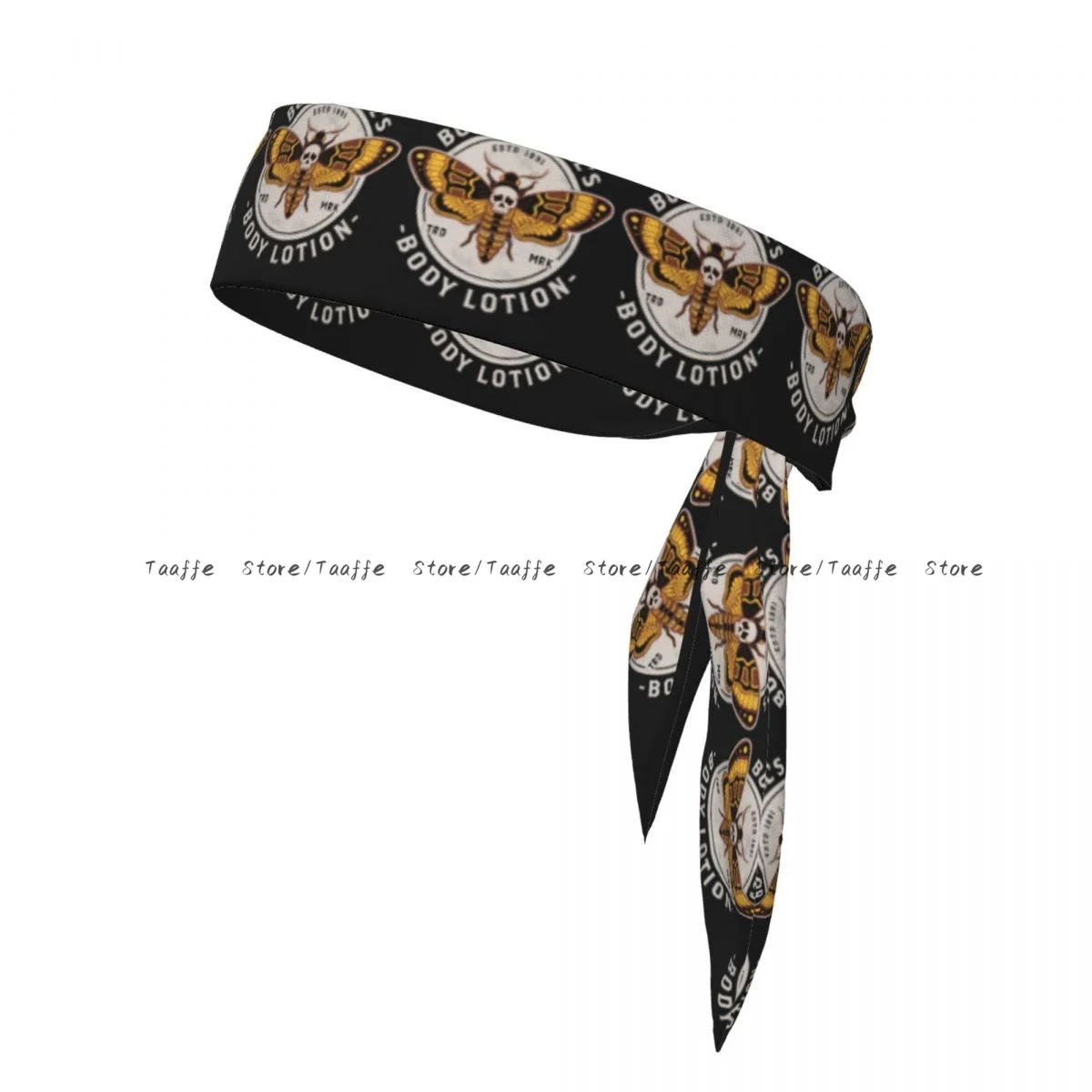 

Head Tie Sports Headband Buffalo Bill's Body Lotion Death's Head Moth Athlete Sweatbands Head Wrap For Working Out Running Yoga