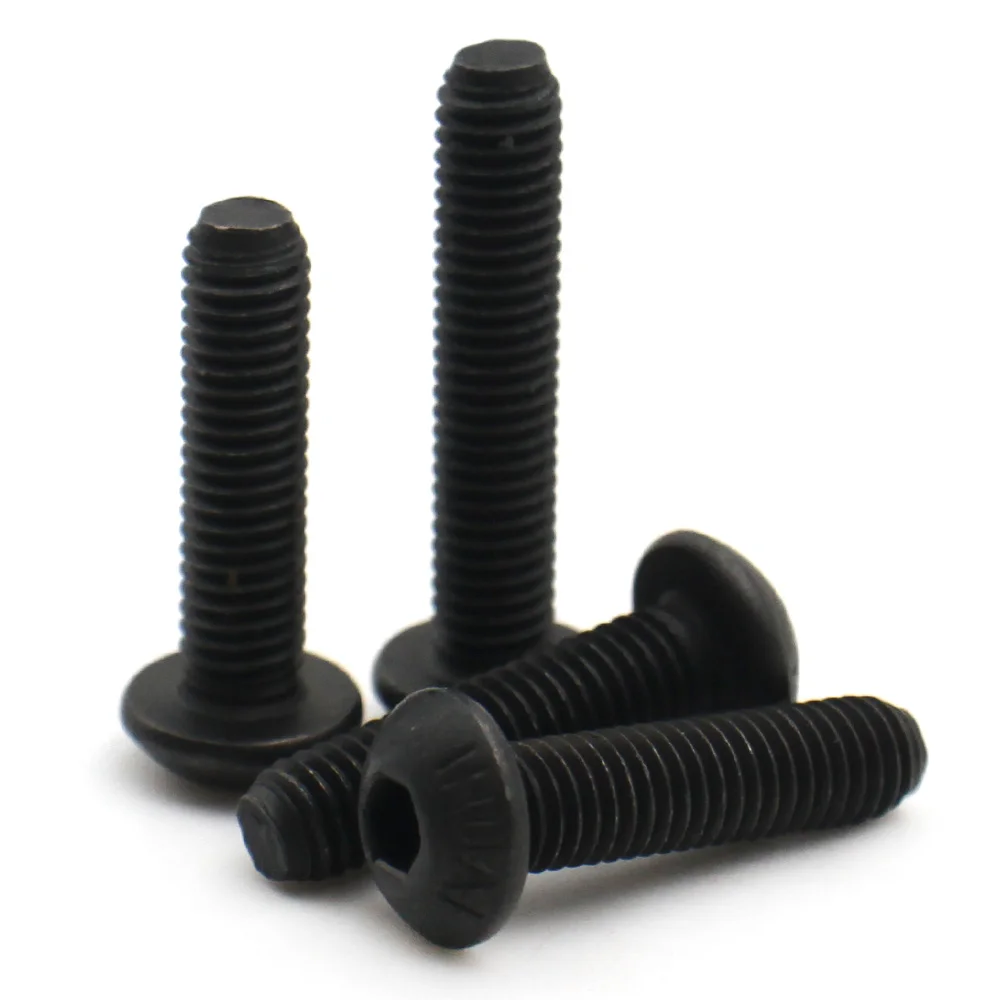 M1.6~M12 hexagon head Grade 12.9 Carbon Steel Screws black knob screw hexagon socket head screwf