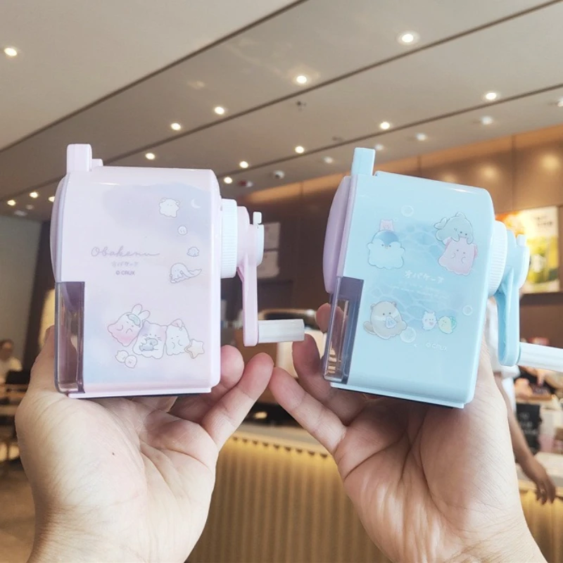 Portable Manual Pencil Sharpener Cute Multi-function Pencil Sharpeners Automatic Lead Feeding and Discharging Student Stationery