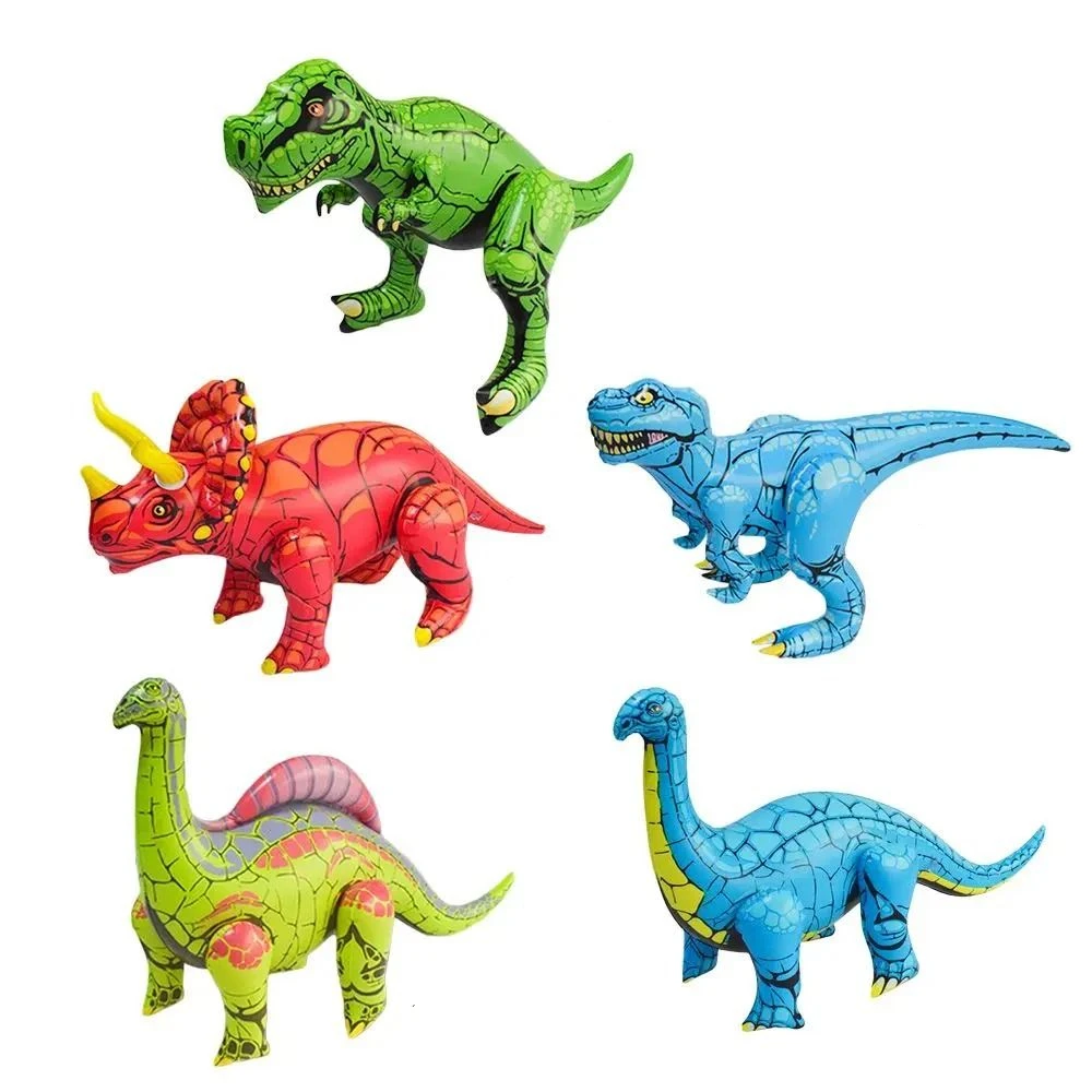 PVC Dinosaur Inflatable Toys, Birthday Party Decoration Supplies, Cartoon Dinosaur Theme Balloon Standing Balloon Children Gift