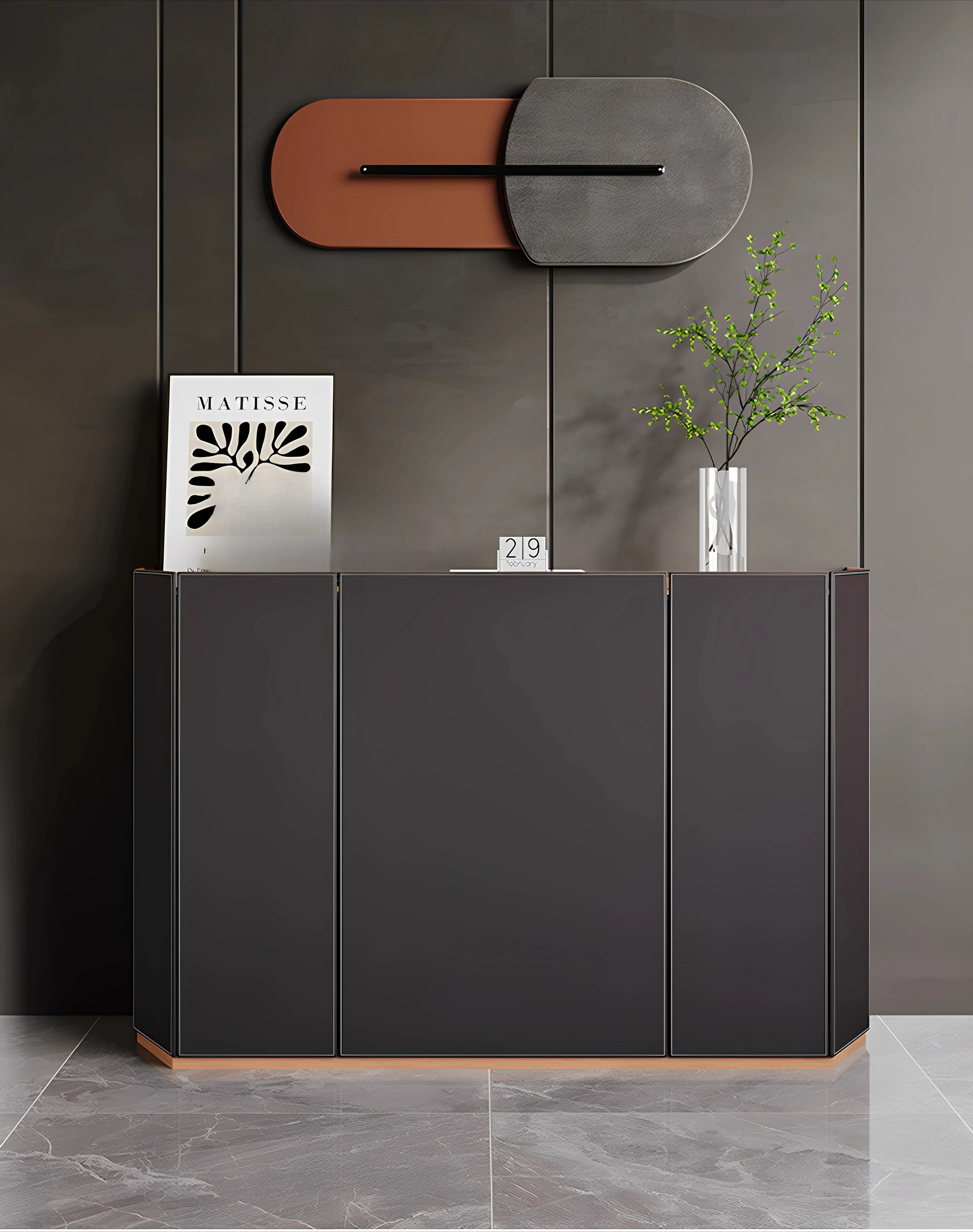 

LTT Light Luxury Modern Household Door Storage Living Room Entry Foyer Entrance Cabinet