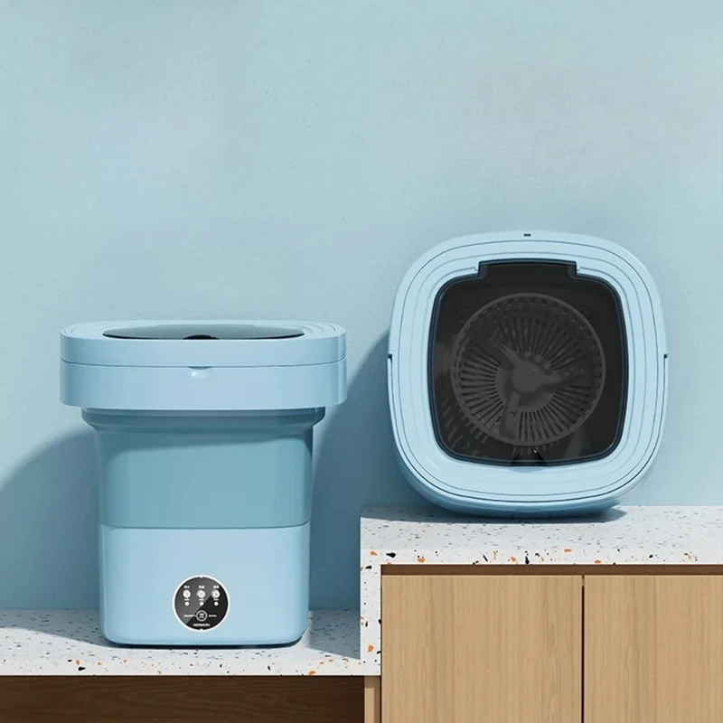 Ultrasonic Folding Portable Washing Machine 6L 11L Big Capacity with Spin Dryer Bucket for Clothes Travel Home Underwear Socks