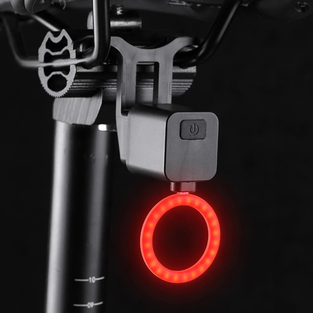 Bicycle Running Water Light Type-C Charging MTB Road Bike Taillight 40LM Bike Safety Warning Lamp for Night Riding Cycling