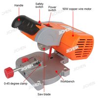 Table Cutting Machine Bench Mini Cut-off 0-45 Miter Saw Steel Blade 3/8\