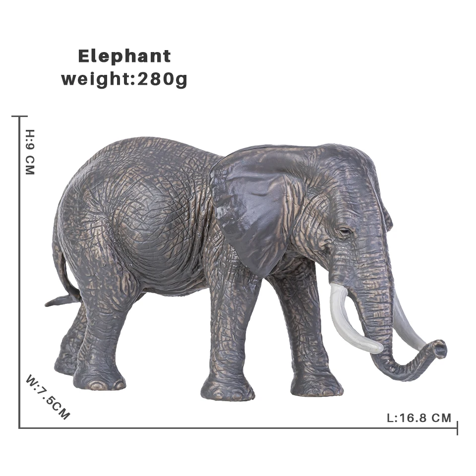 Afrikanische wilde Tiere Elefant Löwe Gepard Modells imulation große Mammut Action figuren PVC Lernspiel zeug für Kinder Geschenk – Detail 6