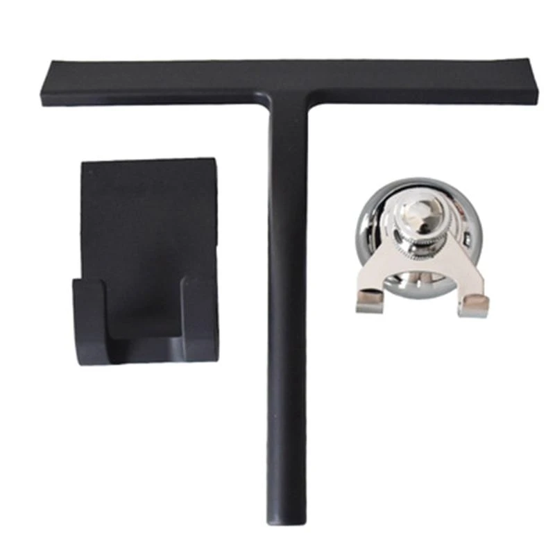 547F Stainless Steel Bathroom Squeegee Window Wiper Cleaner with Suction Sticky Hook