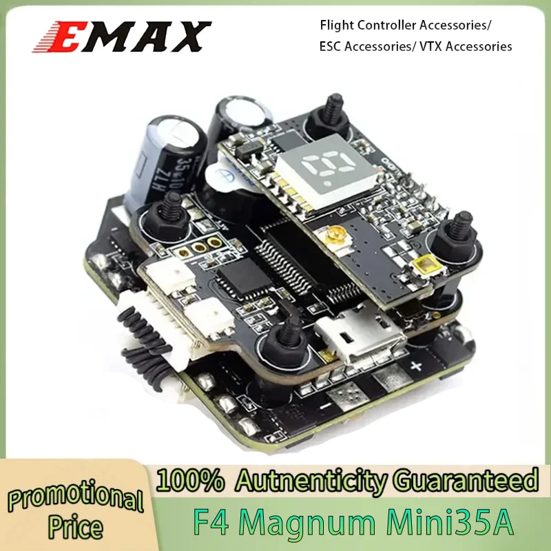 EMAX 뉴 미니 매그넘 2 F4 35A 플라이타워 20x20mm 35A MPU6000 2-6S BLHeli_32 4in1 ESC+F4 플라이트 컨트롤러 OSD+VTX RC FPV 드론