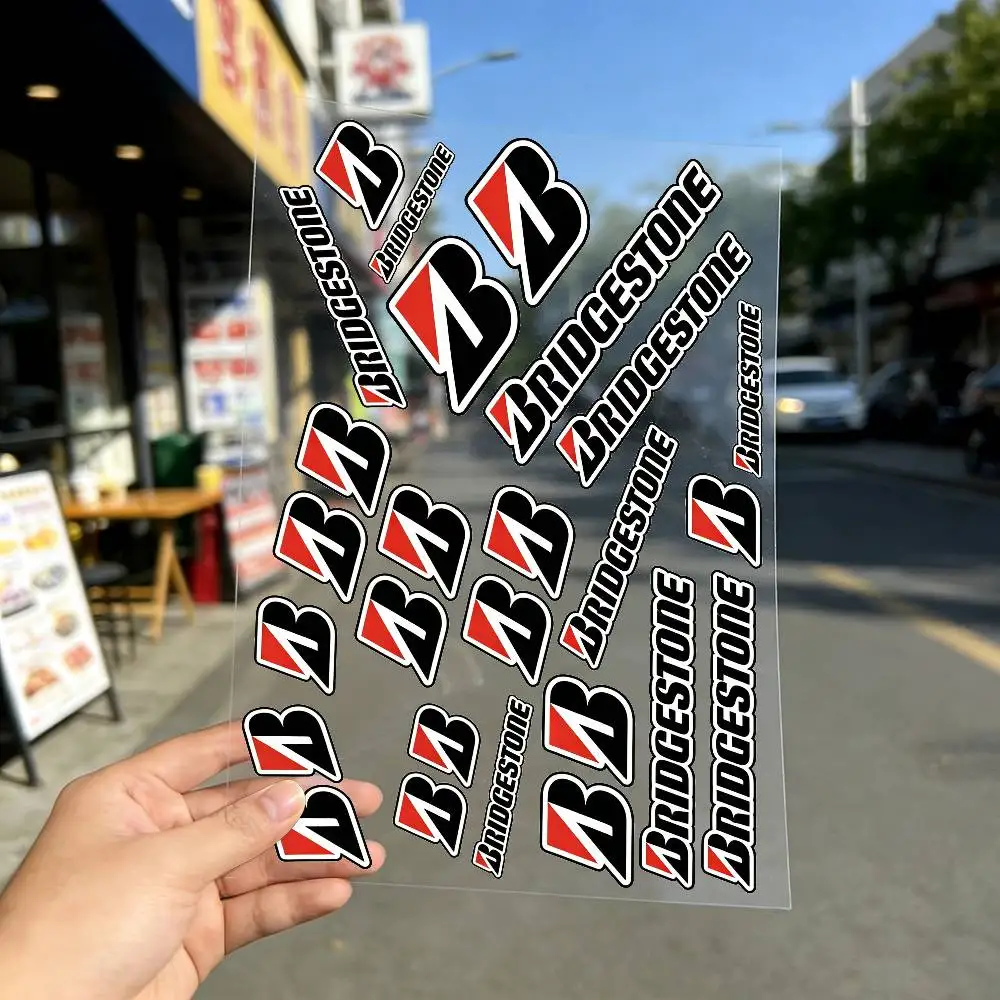 Laser For Bridgestone Waterproof Reflective Motorbike Stickers Easy Peel Removable Decals For Motorcycle Car