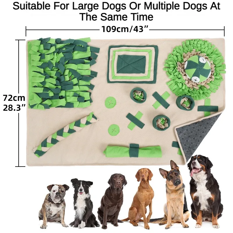 Pet Food Storage Mat, Pet Training Mat, Sniffing Mat Three Color Large Size Self High Decompression Dog Puzzle Toy Sniffing Mat