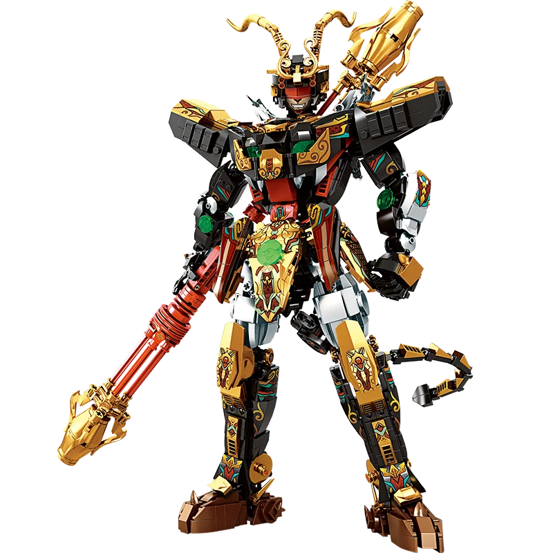 Creatieve vervorming Robotbouwstenen Mechanische Monkey King Architectonische stenen STEM Educatief speelgoed voor kinderen