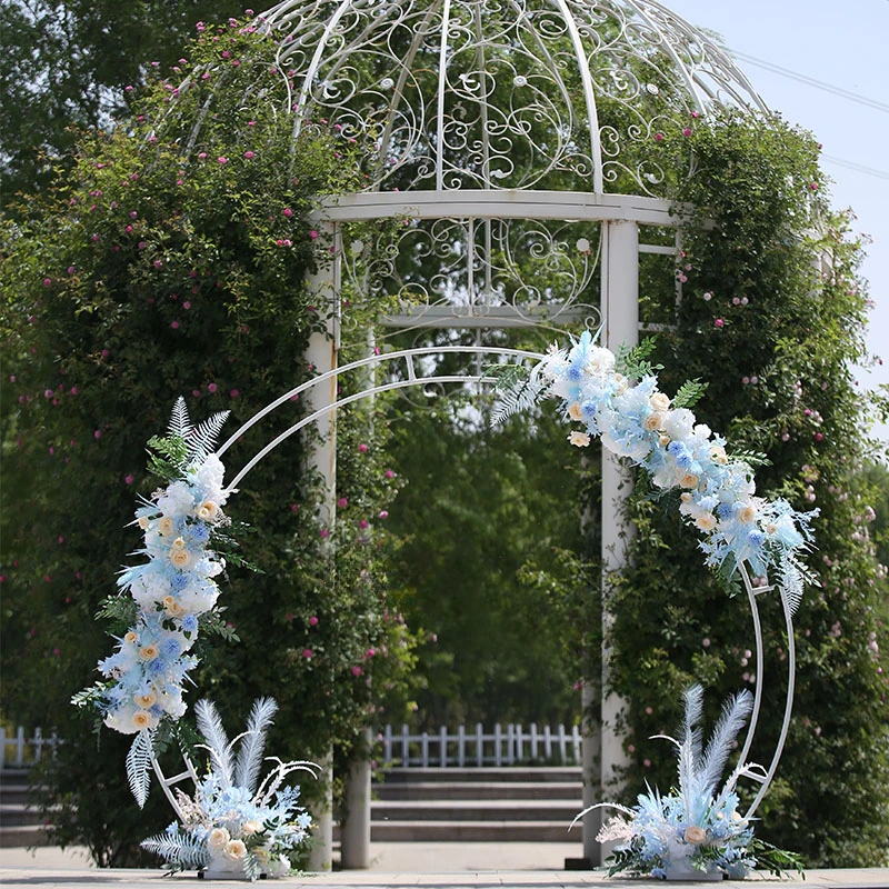 wedding wrought iron frame double-pole arch golden arch semi-circular arch balloon decoration frame wedding background props