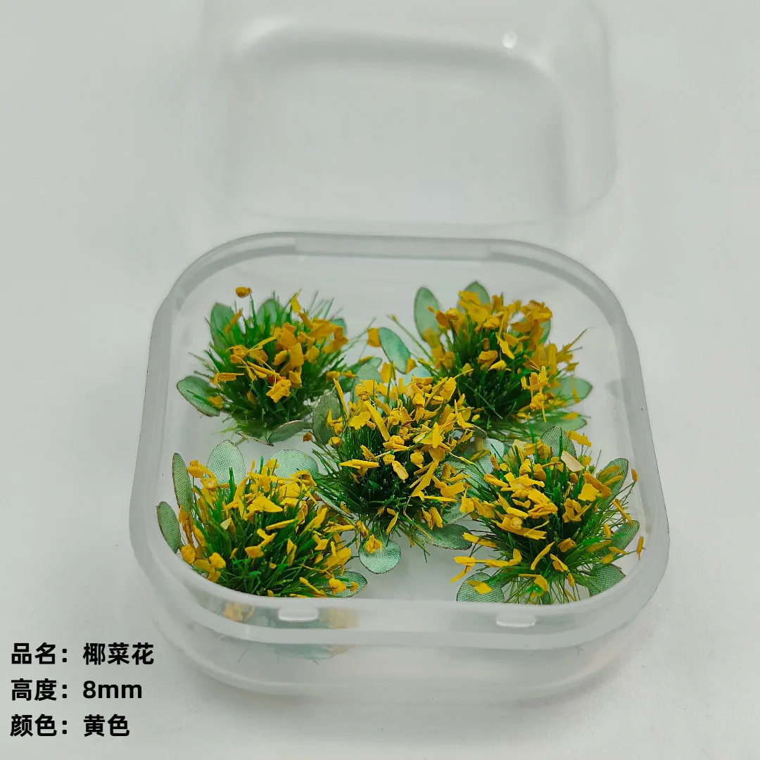 8MM Mini-Blumencluster-Modell Mikro-Landschaftspflanzen DIY Garten Terrain Sandtisch Eisenbahn Szenerie Bausatz Diorama 5 Stück – Detail 4