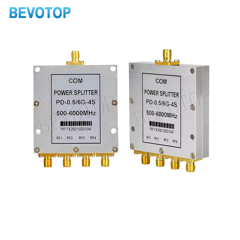 1Pcs SMA Microstrip Power Splitter One Point Four 0.5GHZ-6GHz SMA RF Combiner WIFI 10W RF Power Splitter