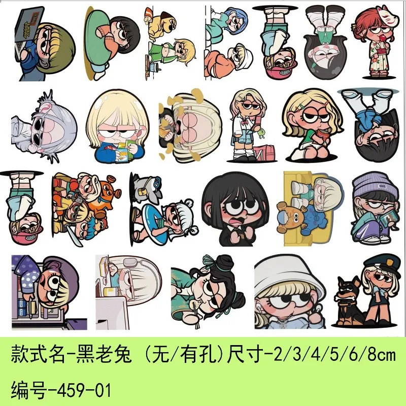 

Black Old Rabbit Acrylic Pieces Handmade DIY Materials Kawaii Jewelry Hairpin Patch Keychain Accessories Customized Punching