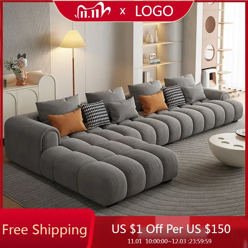 

Nordic Living Room Sofa Comfortable Lazy Modular Simple 3 Seater Sofa Recliner Bean Bag Chaise Lounge Muebles Home Furniture