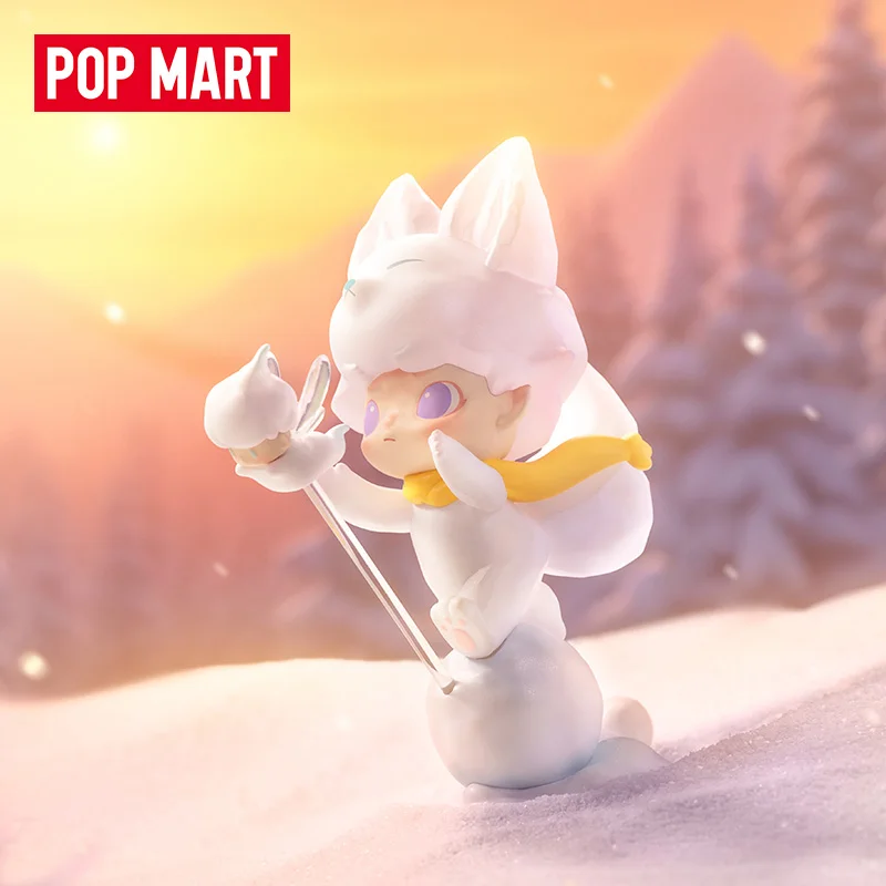

POP MART Dimoo буквы из серии снеговика глухая коробка Mystery Box Guess Bag игрушки куклы милые аниме фигурки настольные украшения