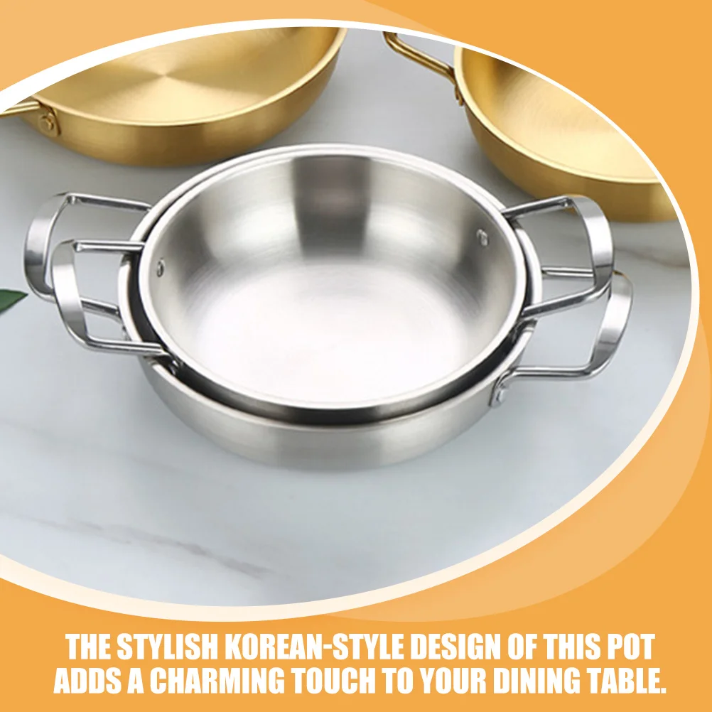 

Stainless Steel Soup For Induction Cooker Korean Style Ramen Noodle Pot With Lid Dual Handles Small Cooking Pot Kitchen
