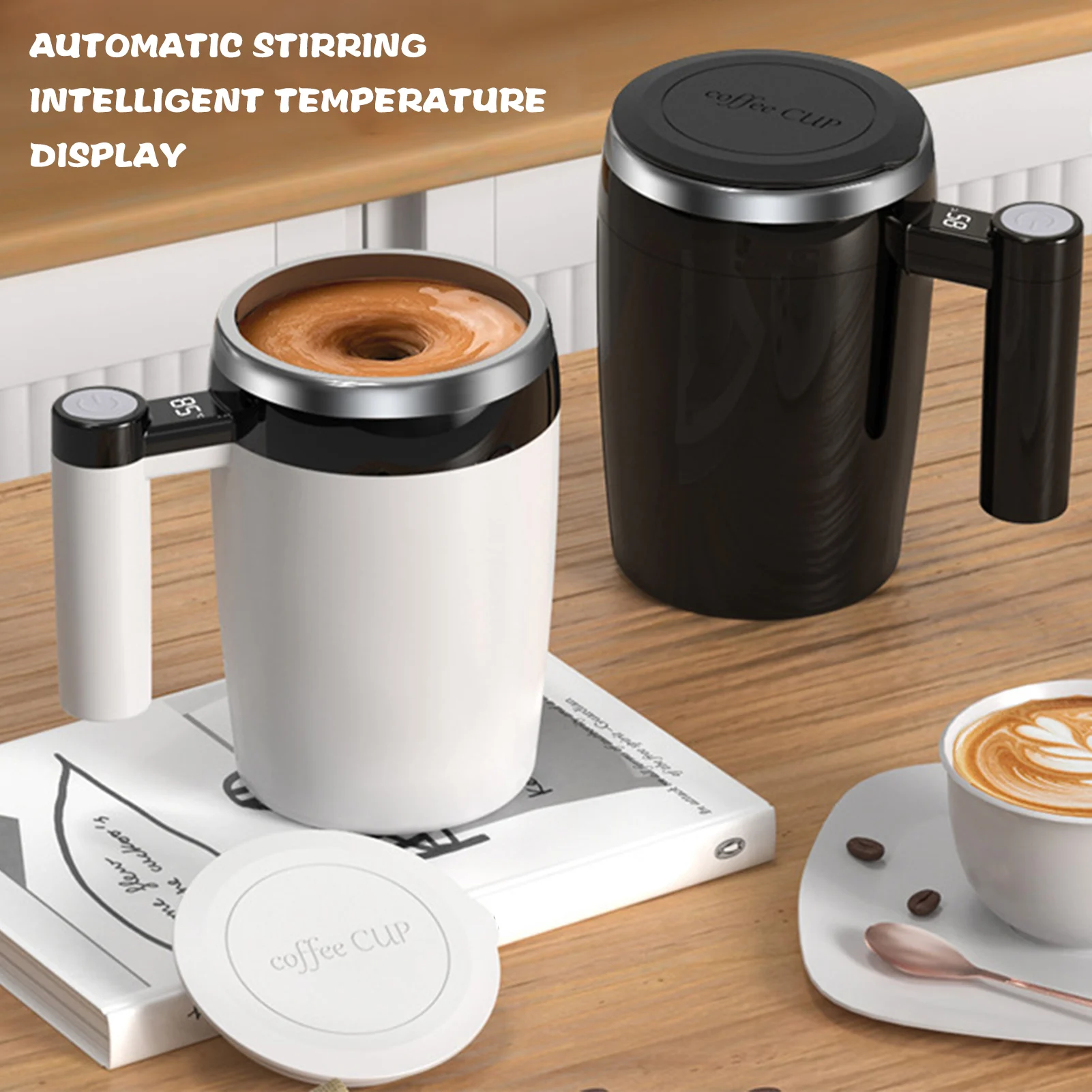 

Automatic Magnetic Stirring Coffee Mug Stainless Steel Rechargeable Coffee Mugs for Chocolate Milk Tea Office