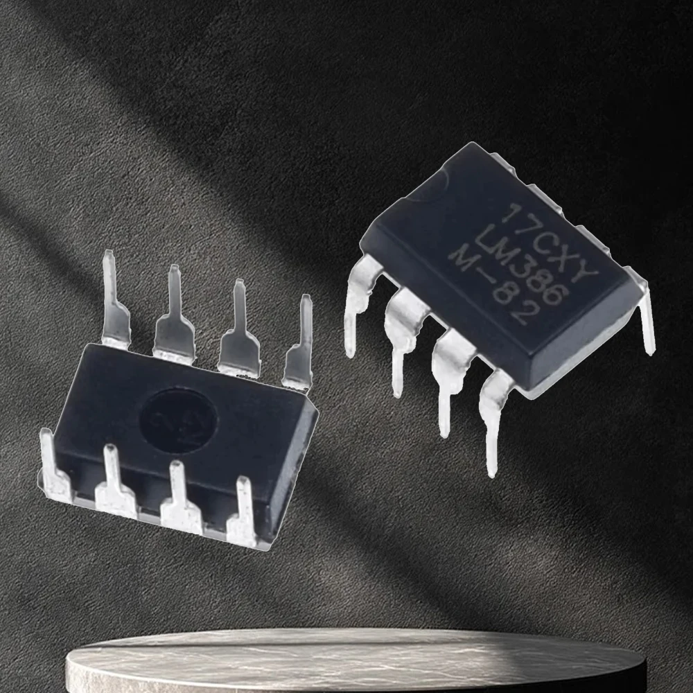 10 x LM386/LM386N DIP-8 Low-Power Through-Hole Audio Amplifier IC Chips